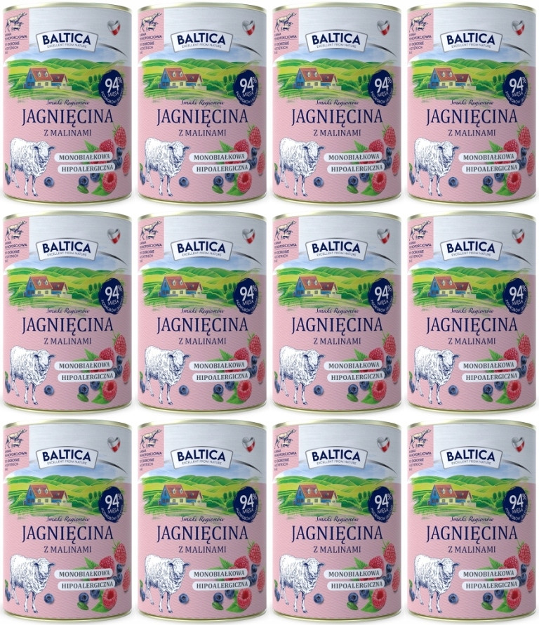 Baltica Mono Jehněčí s Malinami 12 x 400 g