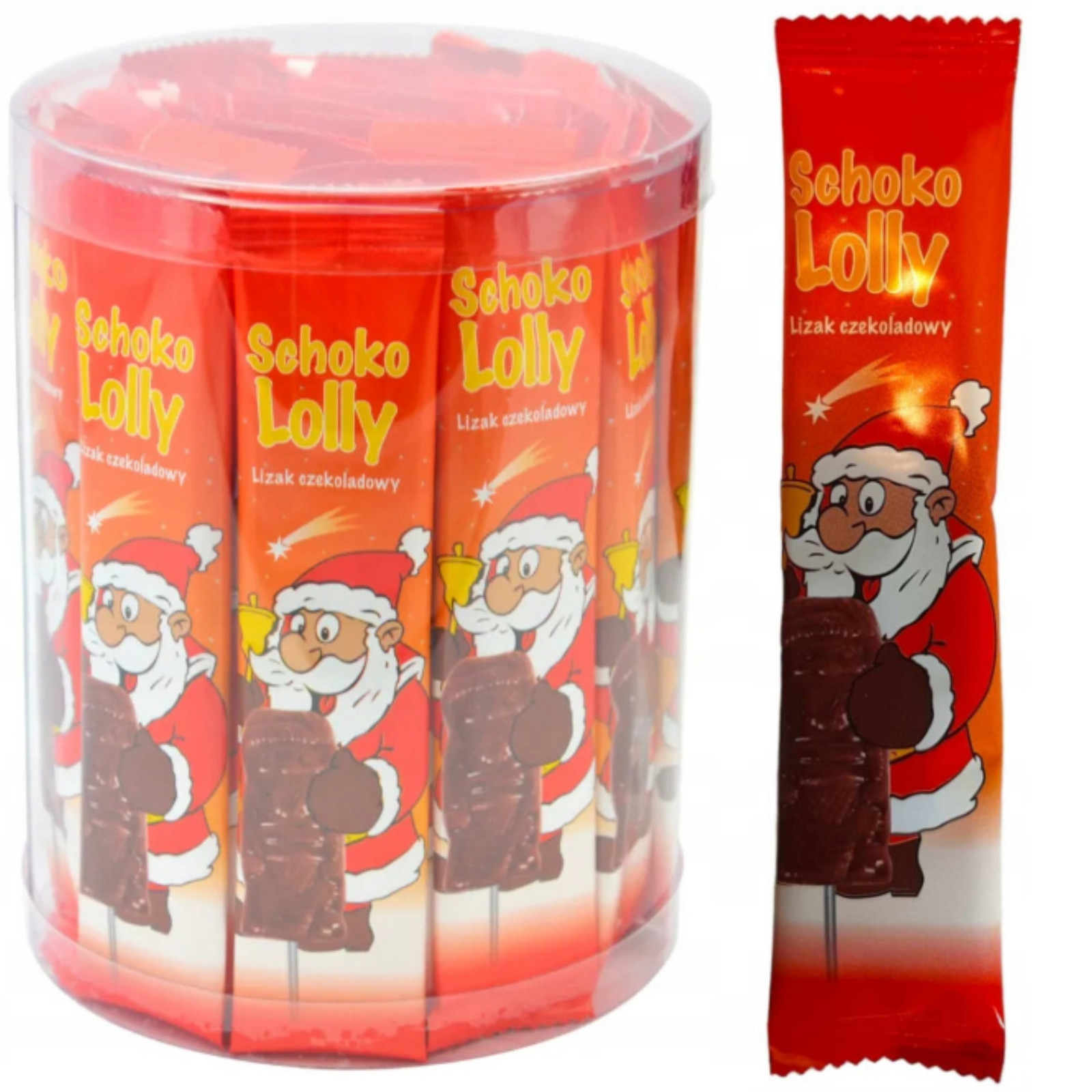 Vánoční Lízátko Mikuláš ploché modré 13 g 40 ks