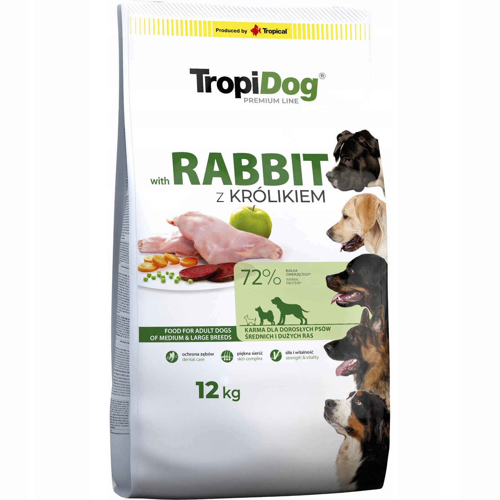 Suché krmivo TropiDog králík 12 kg