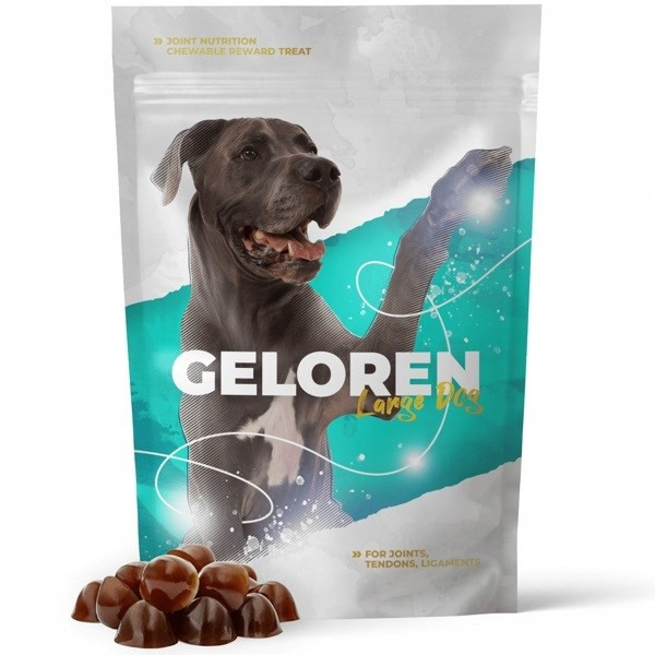 Psí pamlsek Kolagen Geloren Large Dog 2x 60ks 840g Želé na klouby