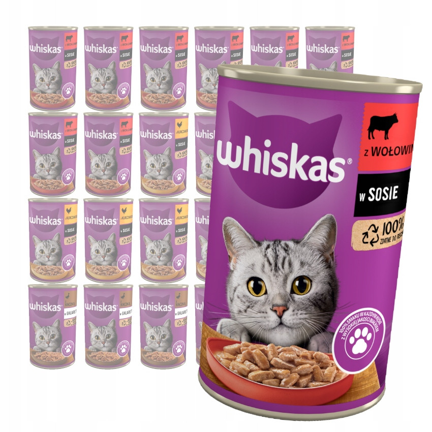 Whiskas Adult MIX Chutí Vlhké Krmivo Kočky 24x400g