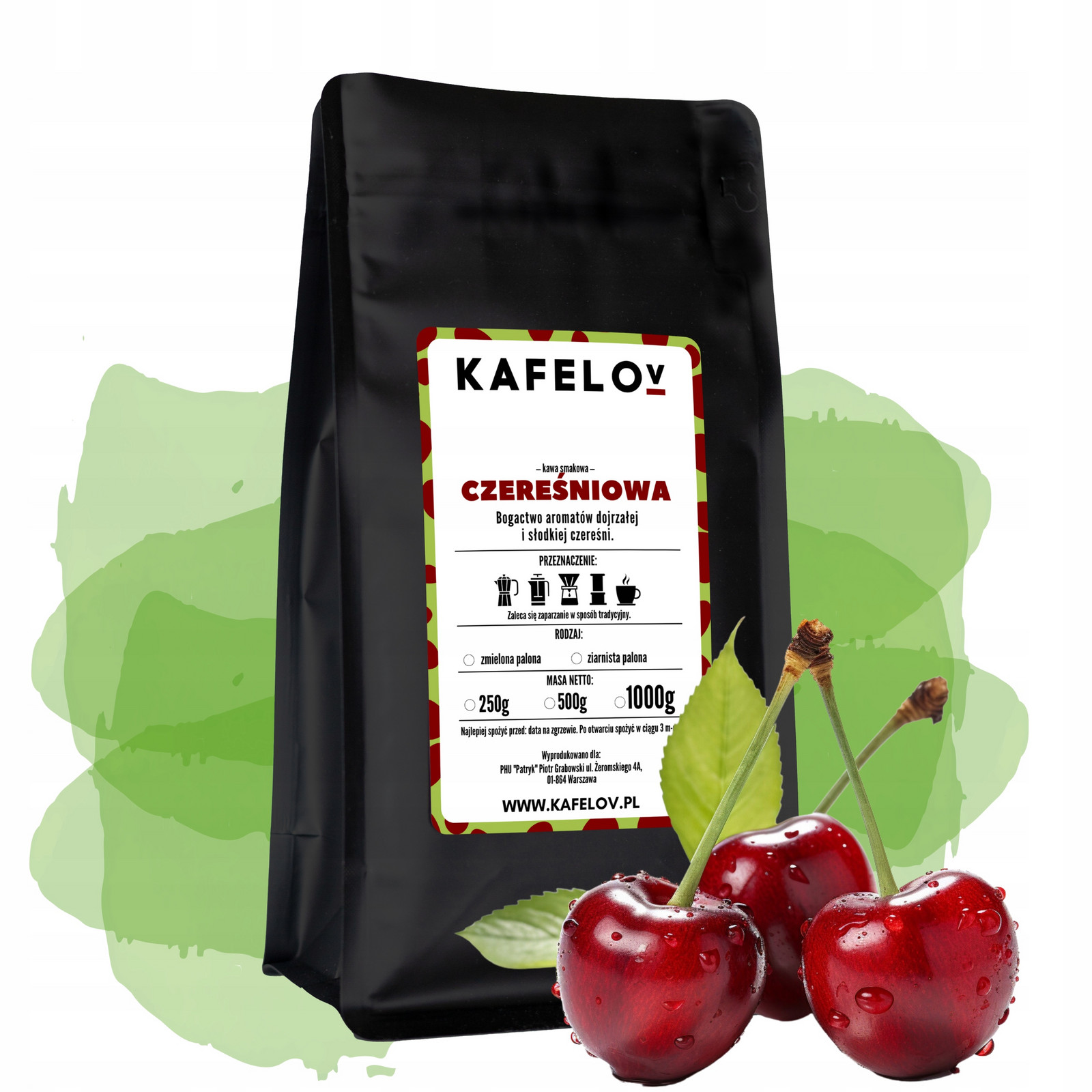 Káva Kafelov příchuť Červená 1000g mletá