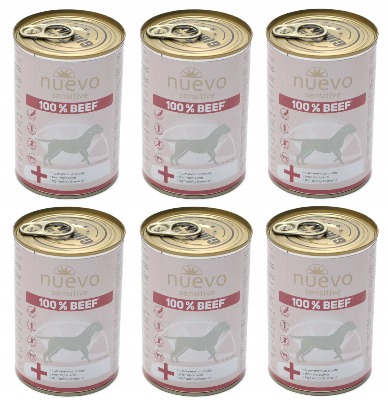 Nuevo Sensitive Hovězí maso 100% 6x400g s hovězím masem