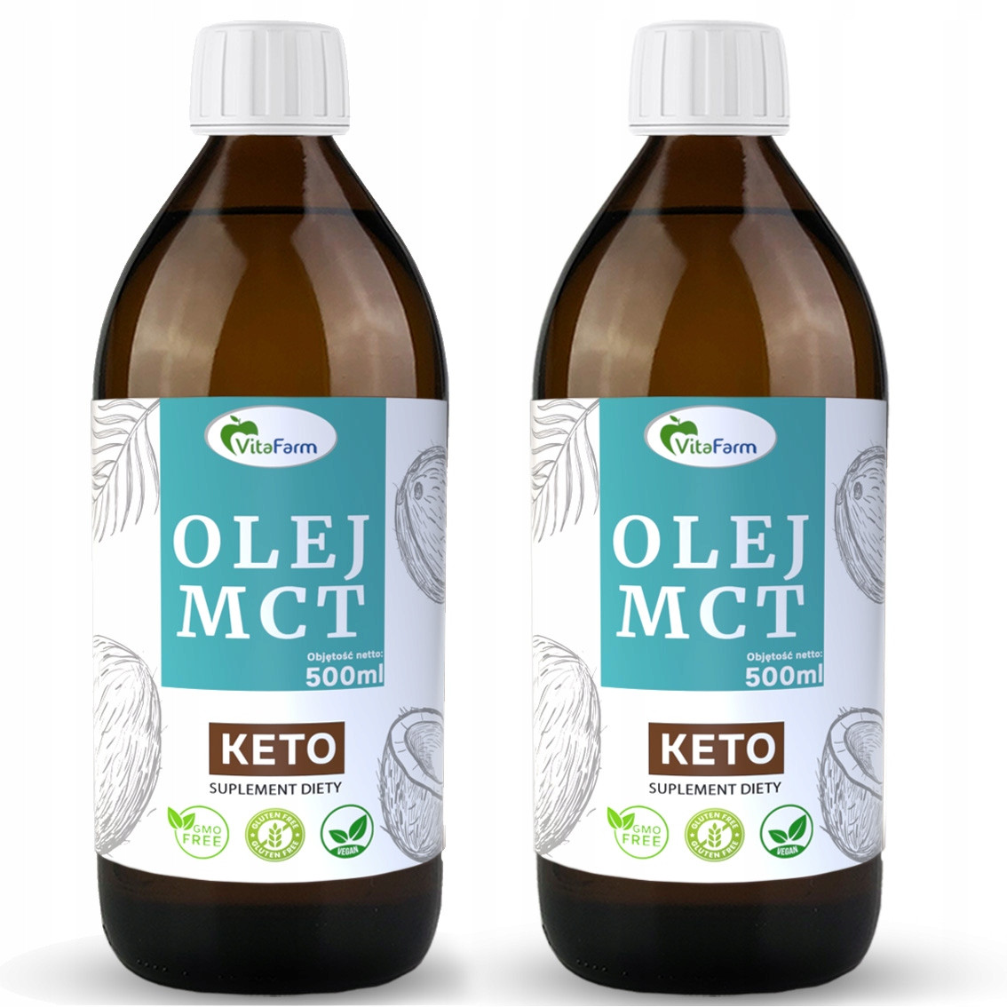 Mct Olej Z Kokosu 2x500ml Dieta Keto