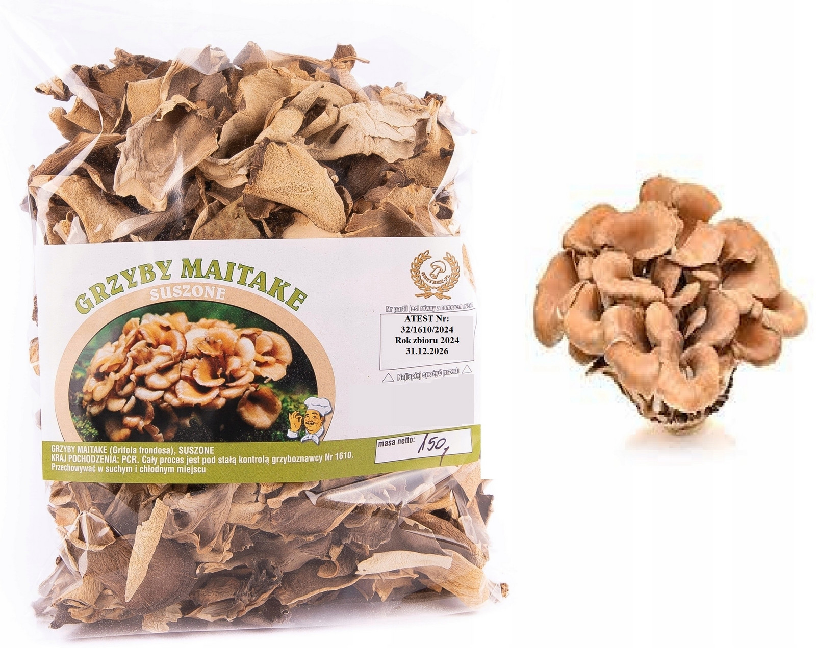 Houby Maitake (Grifola frondosa) 150g sušené houby