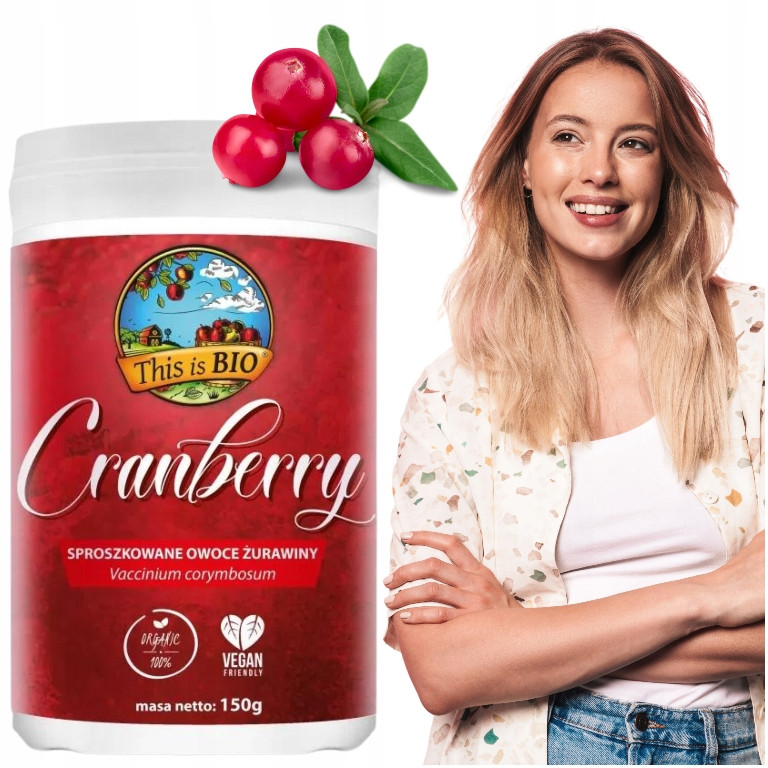 Brusinky v prášku Ekologická, dobrá na imunitu, močový systém, srdce