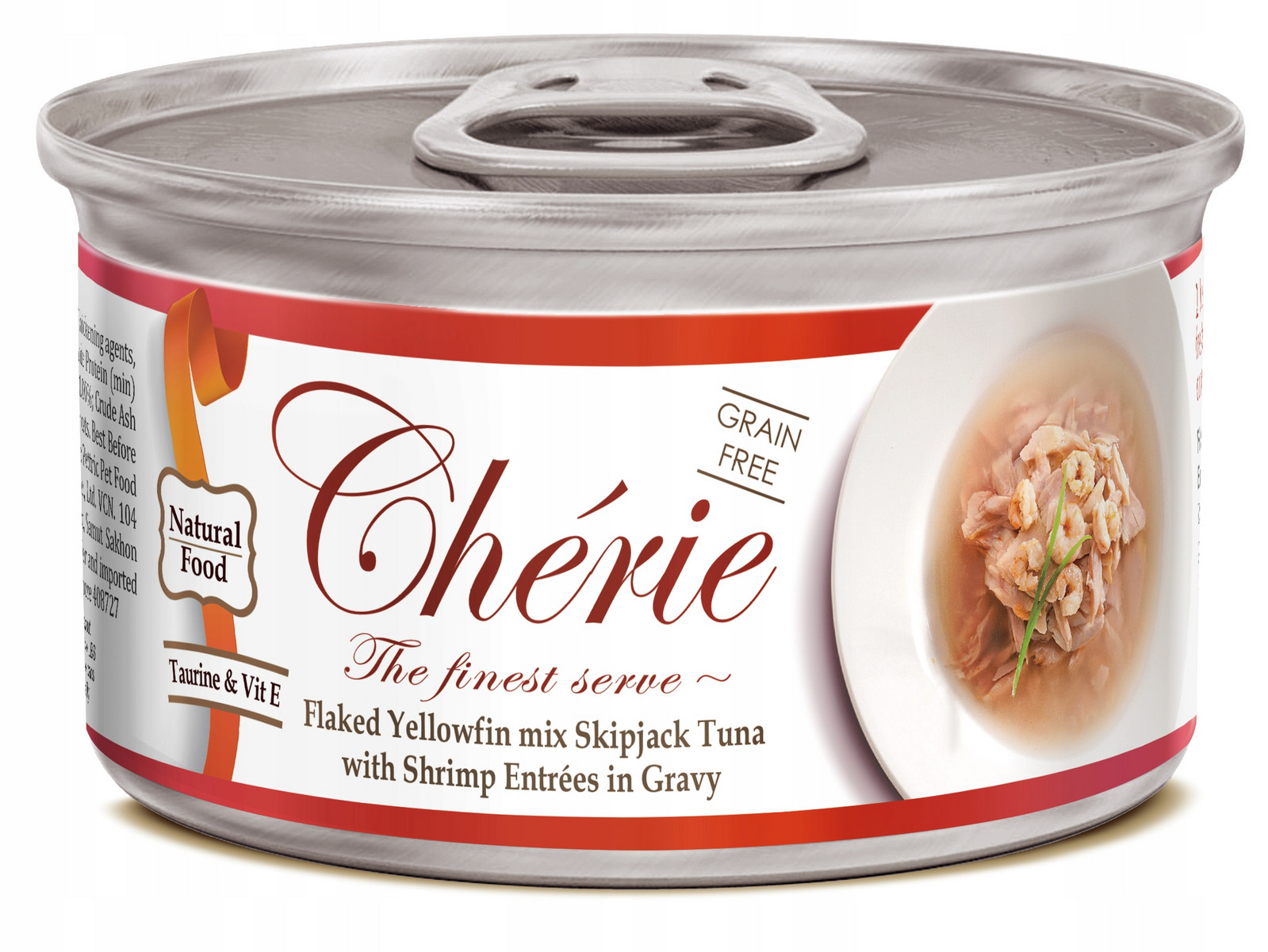 Chérie Premium Kousky tuňáka s krevetami v omáčce 48 x 80 g