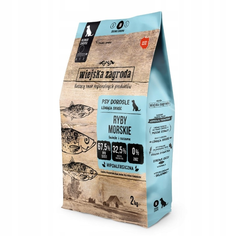 Wiejska Zagroda krmivo pro psy Ryby mořské křupky M 2KG