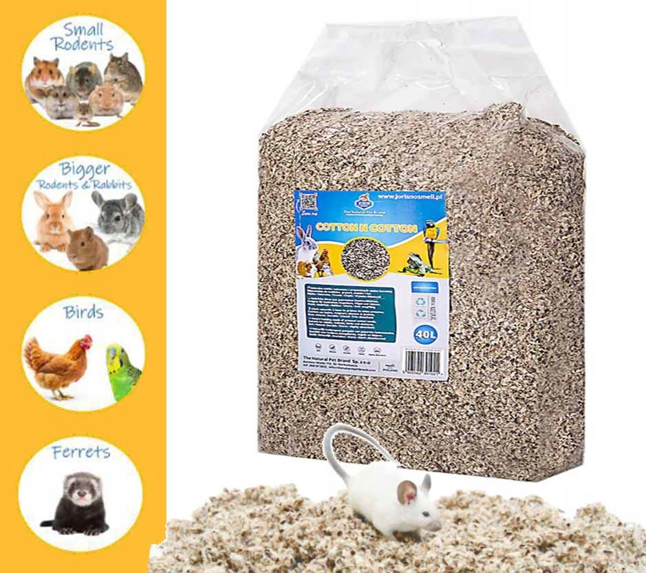 Cotton N Cotton 40L absorpční podložky Joris, podestýlka pro králíka, bavlna