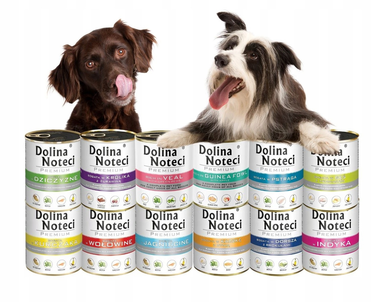 Vlhké krmivo pro psy Dolina Noteci Premium mix chutí 12x800g Bezobilné