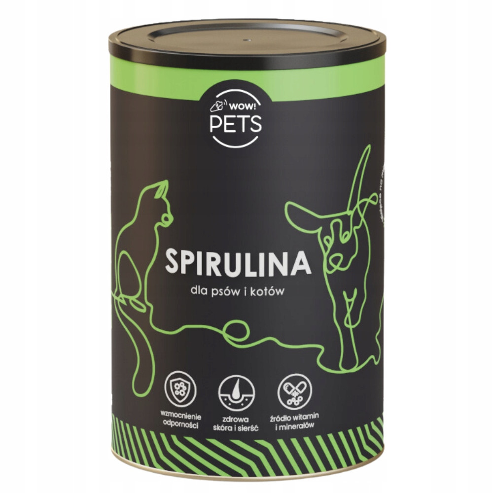 Doplněk stravy pro psa a kočku Spirulina 500 g Na imunitu, velké množství bílkovin Wowpets