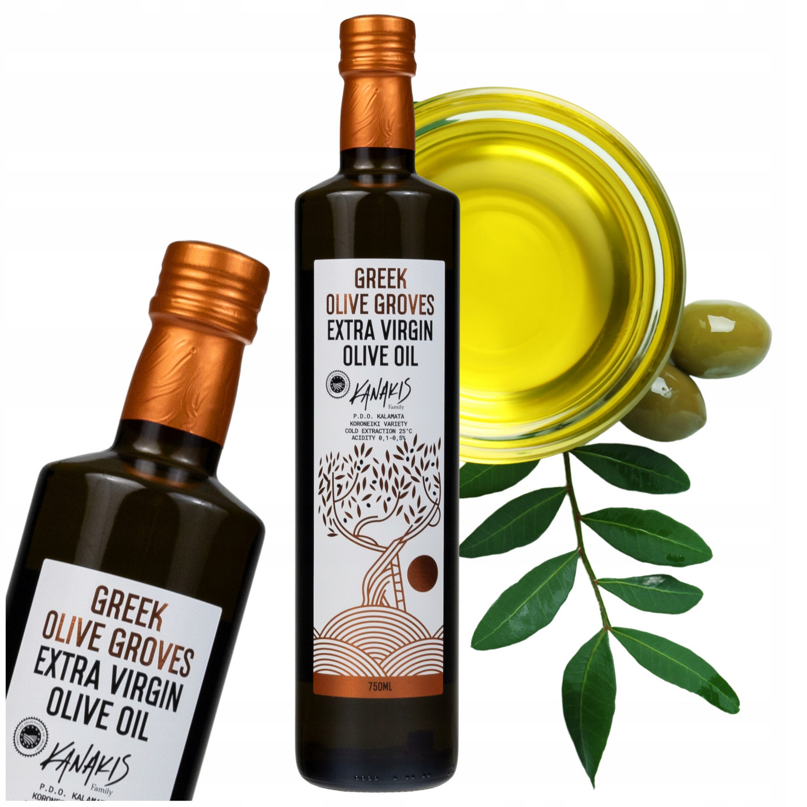 Olivový olej Extra Virgin Řecký 750ml Jemná Chuť Svěží Dlouhý Termín