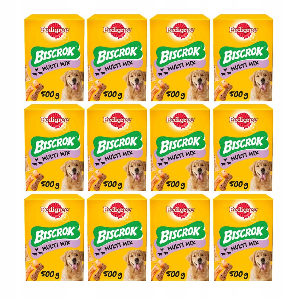 Pedigree Biscrok Multi Mix 12x500g Psí sušenky