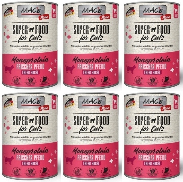 MAC's Cat Monoprotein Konina 6 plechovek 400 g