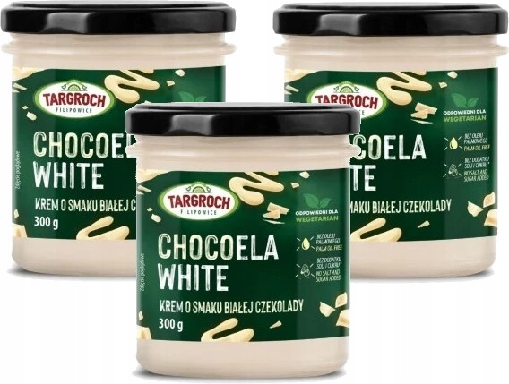 3x Targroch Krém Chocoela White s příchutí bílé čokolády 300g