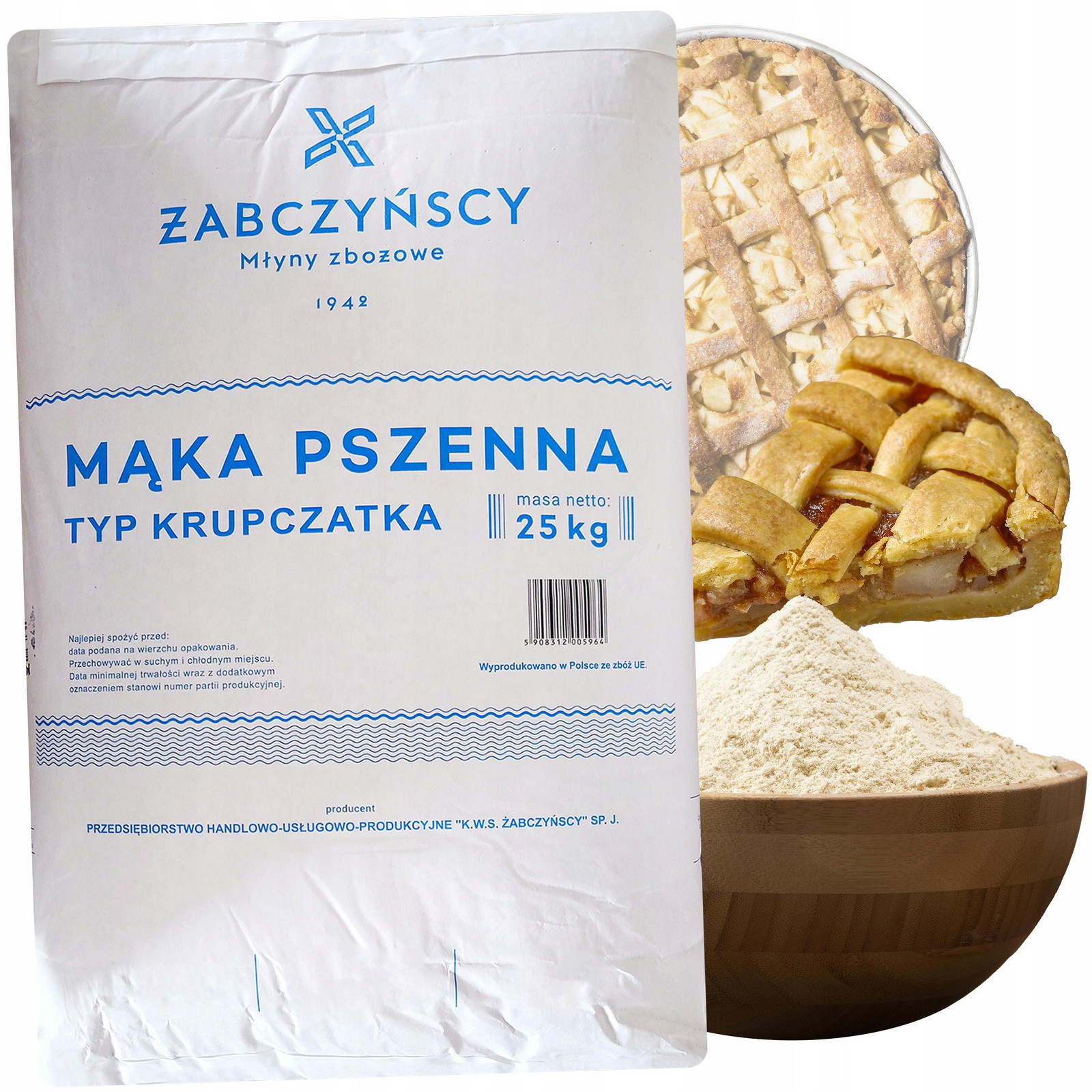 Pšeničná Mouka Krupčata Piškot Těsto 25KG