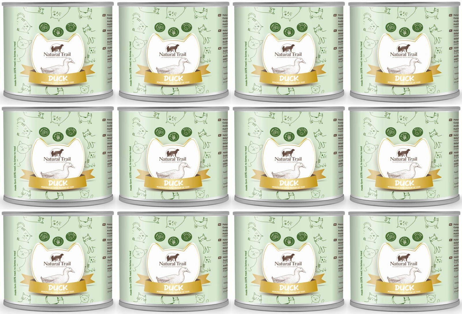 Natural Trail Cat Monoprotein Duck 12 x 185 g