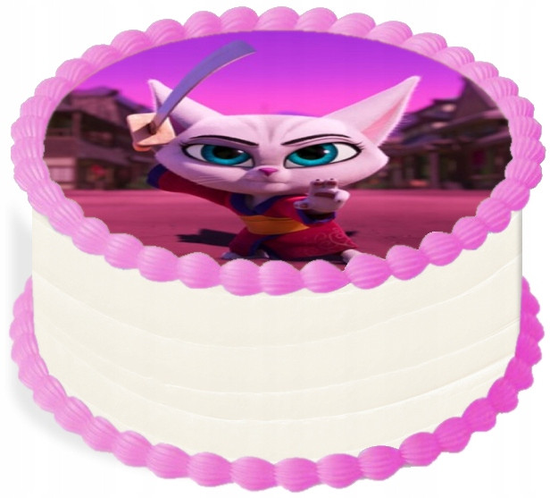 oplatek na dort 14 cm Jak jsem se ocel Samurajem Kočička