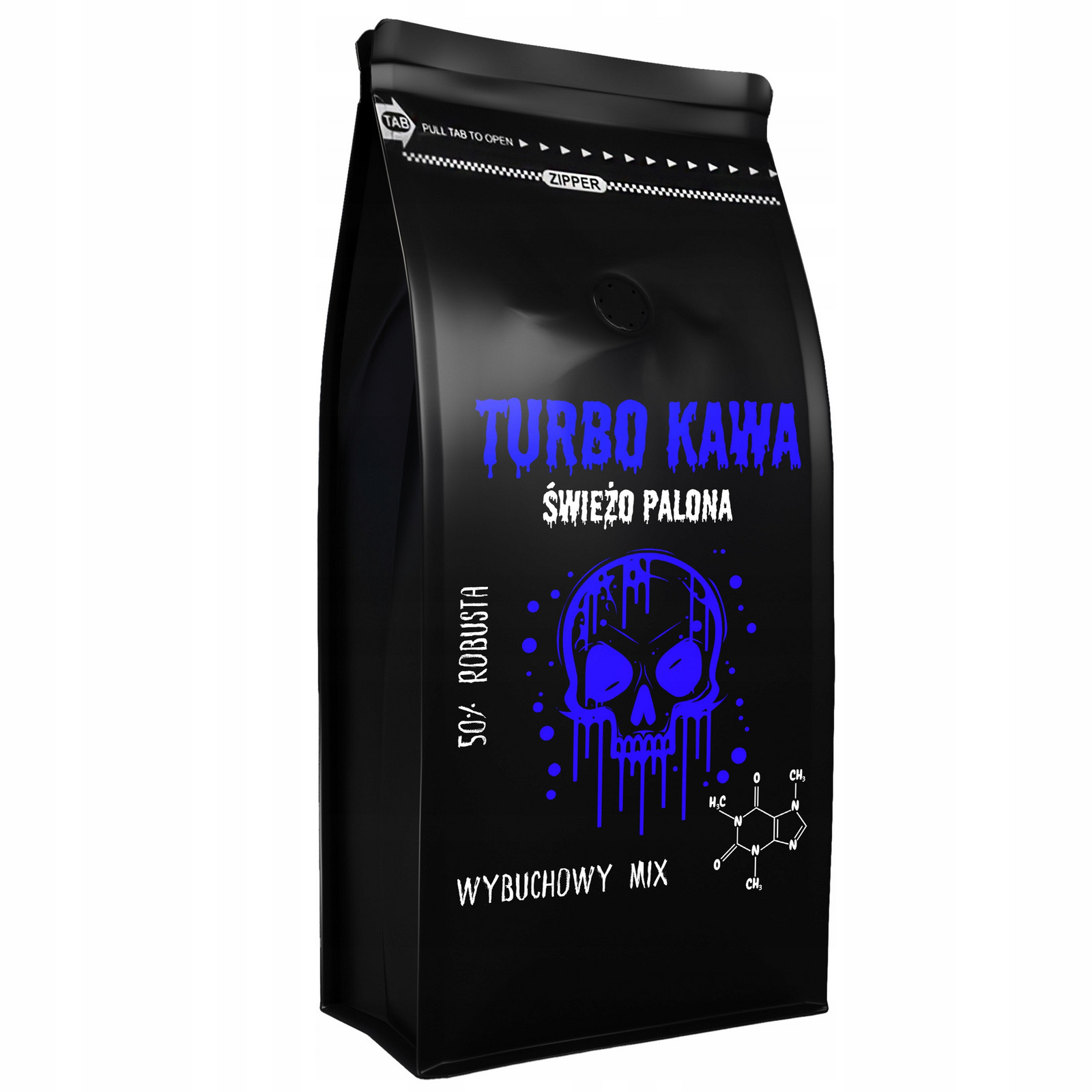 Turbo Káva zrnková Pro kávovar 1kg 50/50 Robusta/Arabica Výbušný MIX