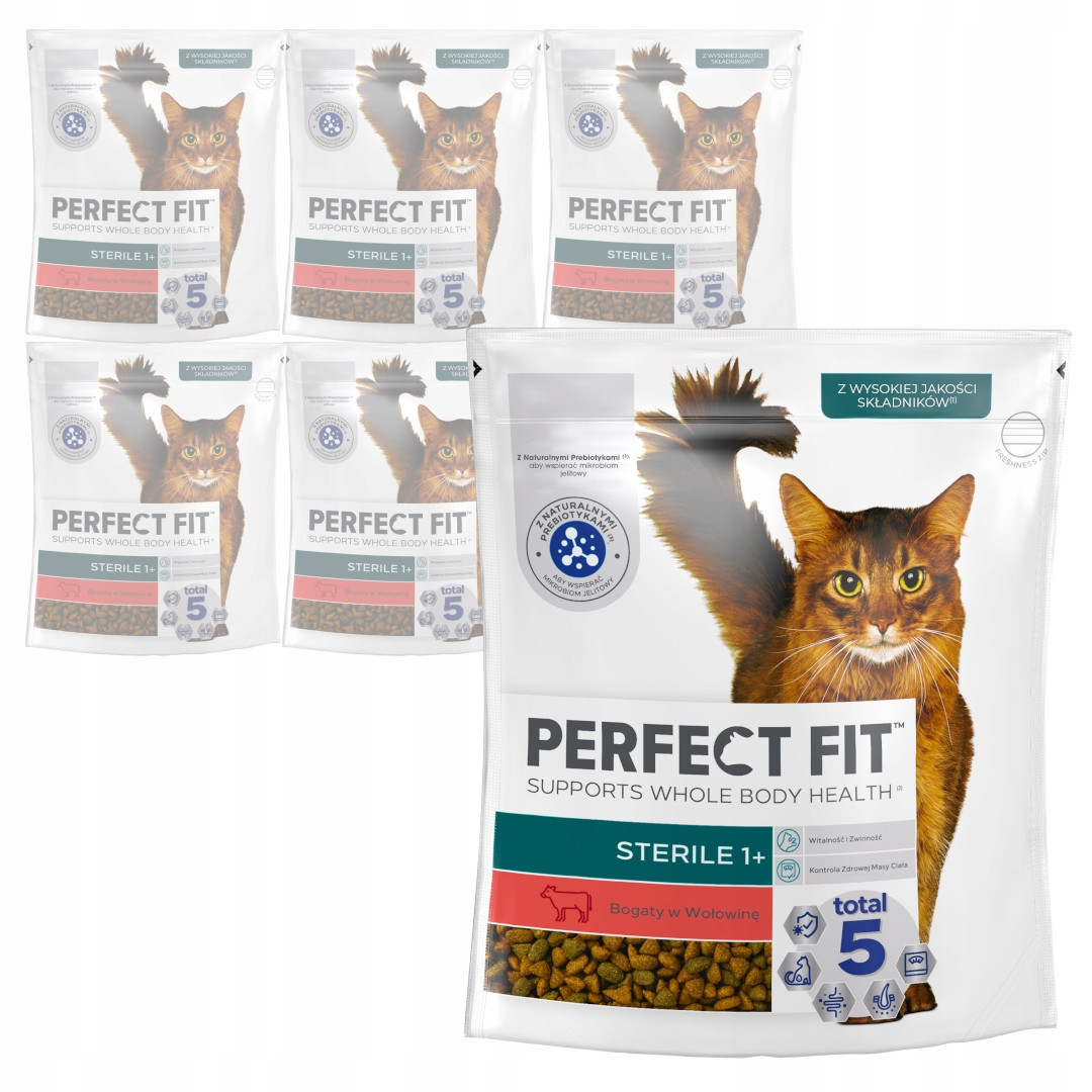 Perfect Fit Sterile S Hovězím Masem pro kočky 6x750g