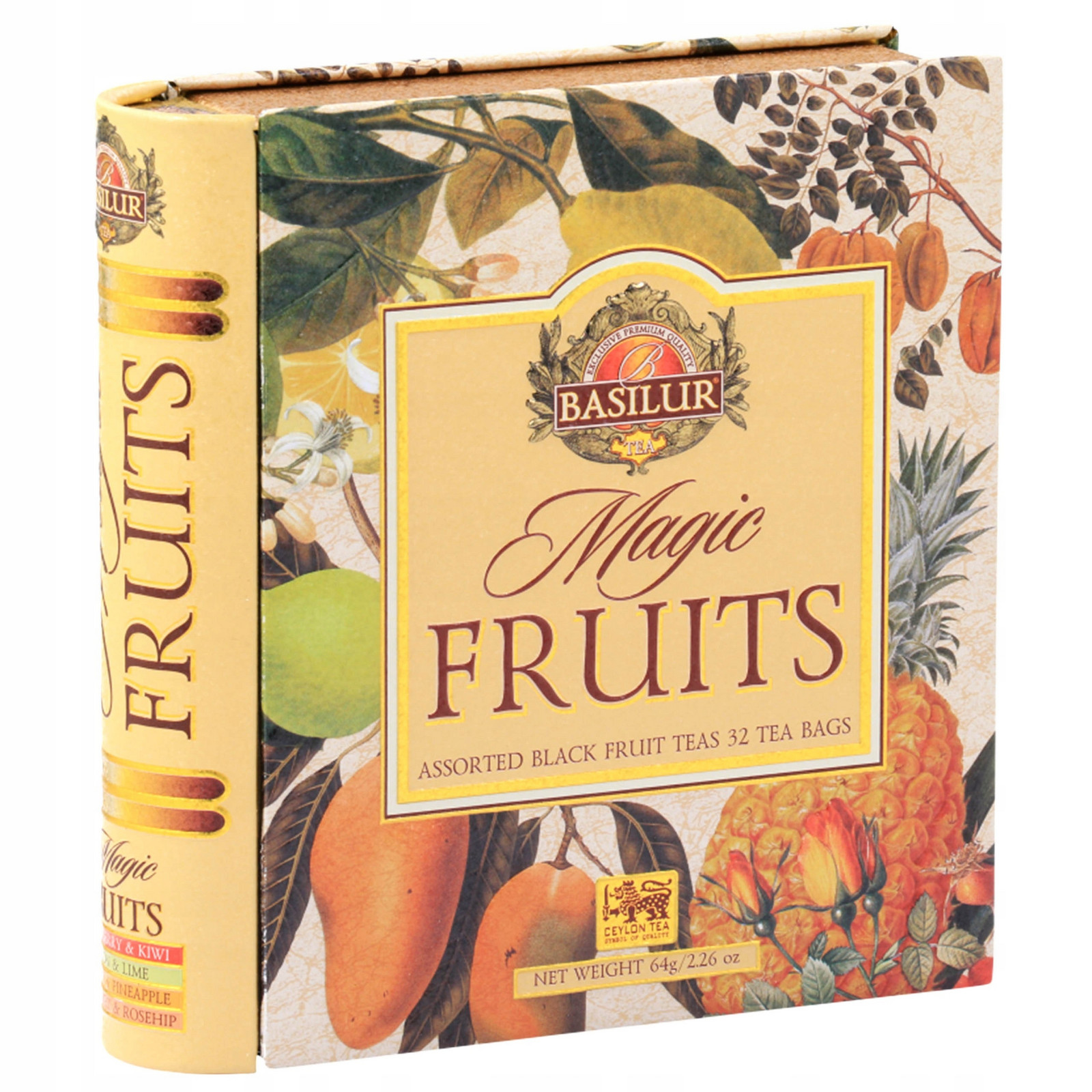 Basilur- Směs černých ovocných čajů v sáčcích 32 sáčků