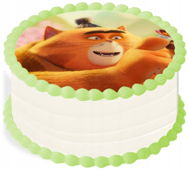 oplatek na dort 20 cm Jak jsem se ocel Samurajem Kočka