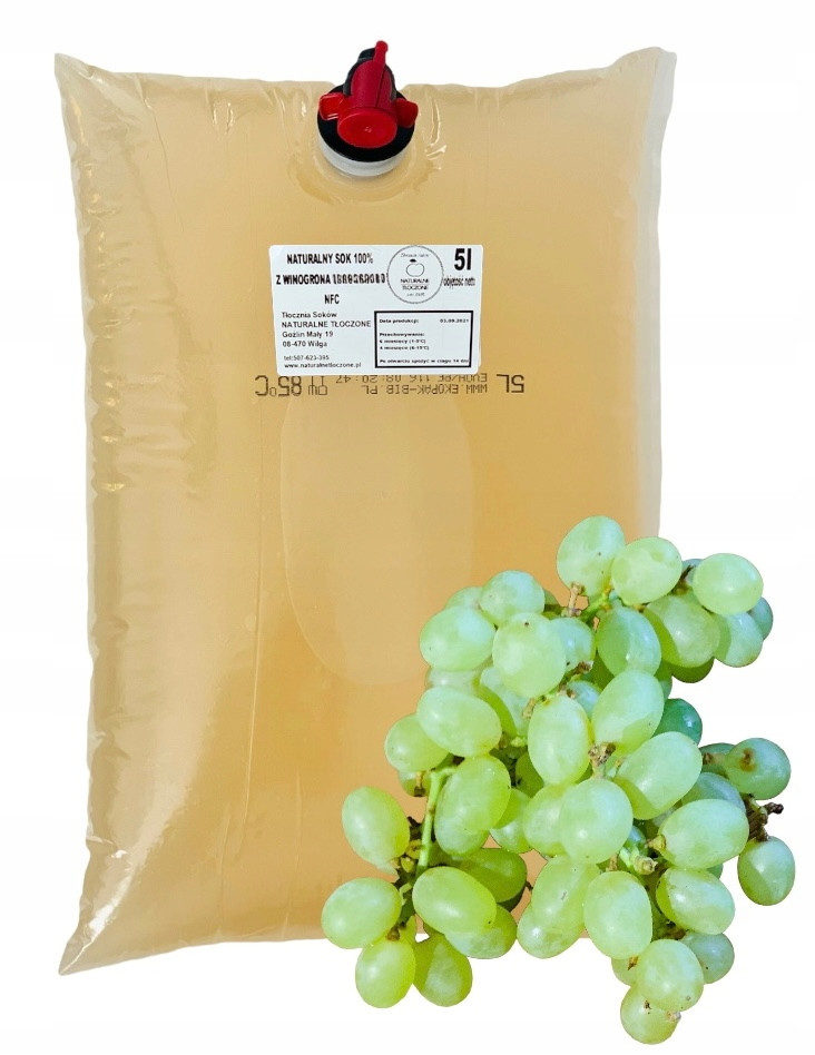 Šťáva z Hrozny světlá 100% 5l (lisovaná, Nfc)