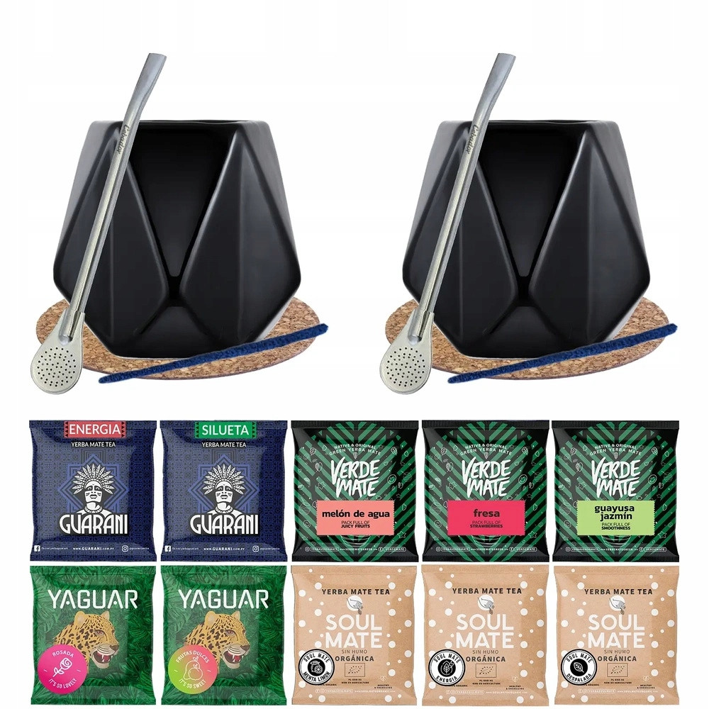 Sada pro dva Yerba Mate tykev a bombilla 10x50g 500g
