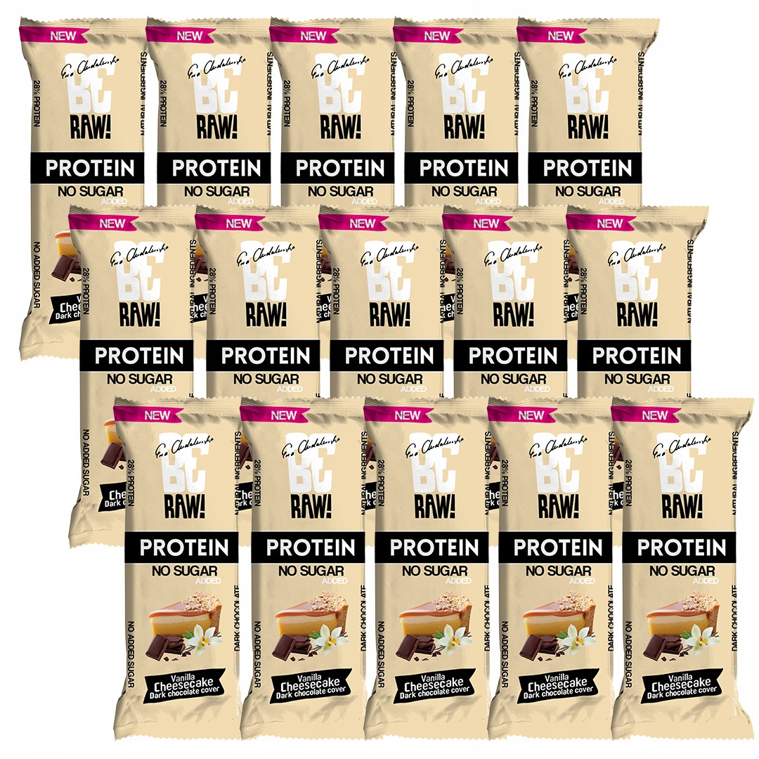 15x BeRAW Protein Proteinová tyčinka 28% Vanilla Cheesecake 40 g
