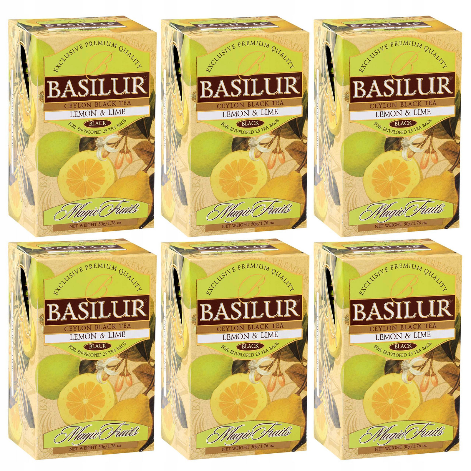 Basilur Lemon Lime- Černý čaj cejlonský citron a limetka 150 sáčků
