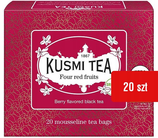 Four Red Fruits Kusmi Tea sáčky Čaj Černý s červeným ovocem