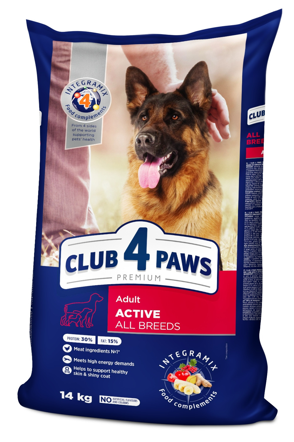 Club 4 Paws Premium „Active” suché krmivo pro aktivní psy 14 kg