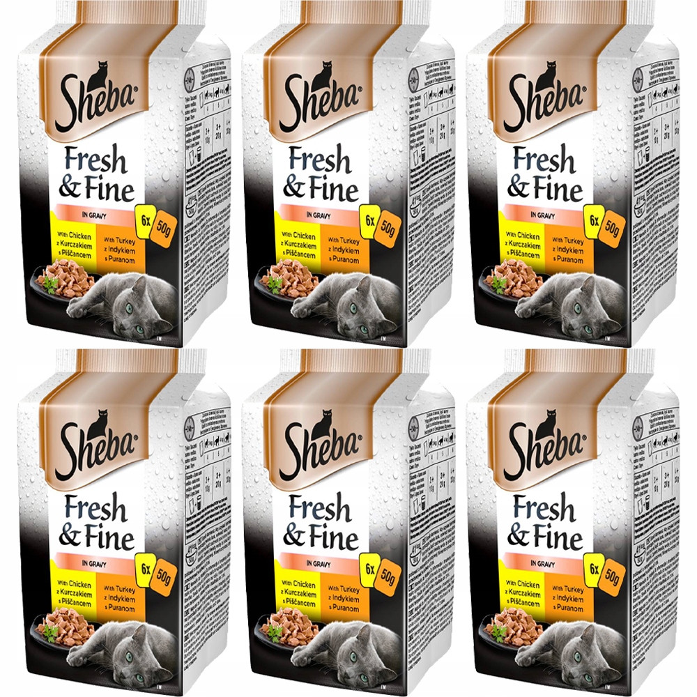 Sheba mini drůbeží pokrmy v omáčce 36x50g