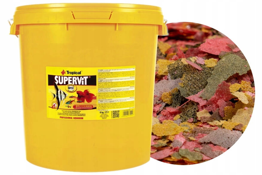 Tropical Supervit kbelík 21l/4kg krmivo pro ryby v akváriu