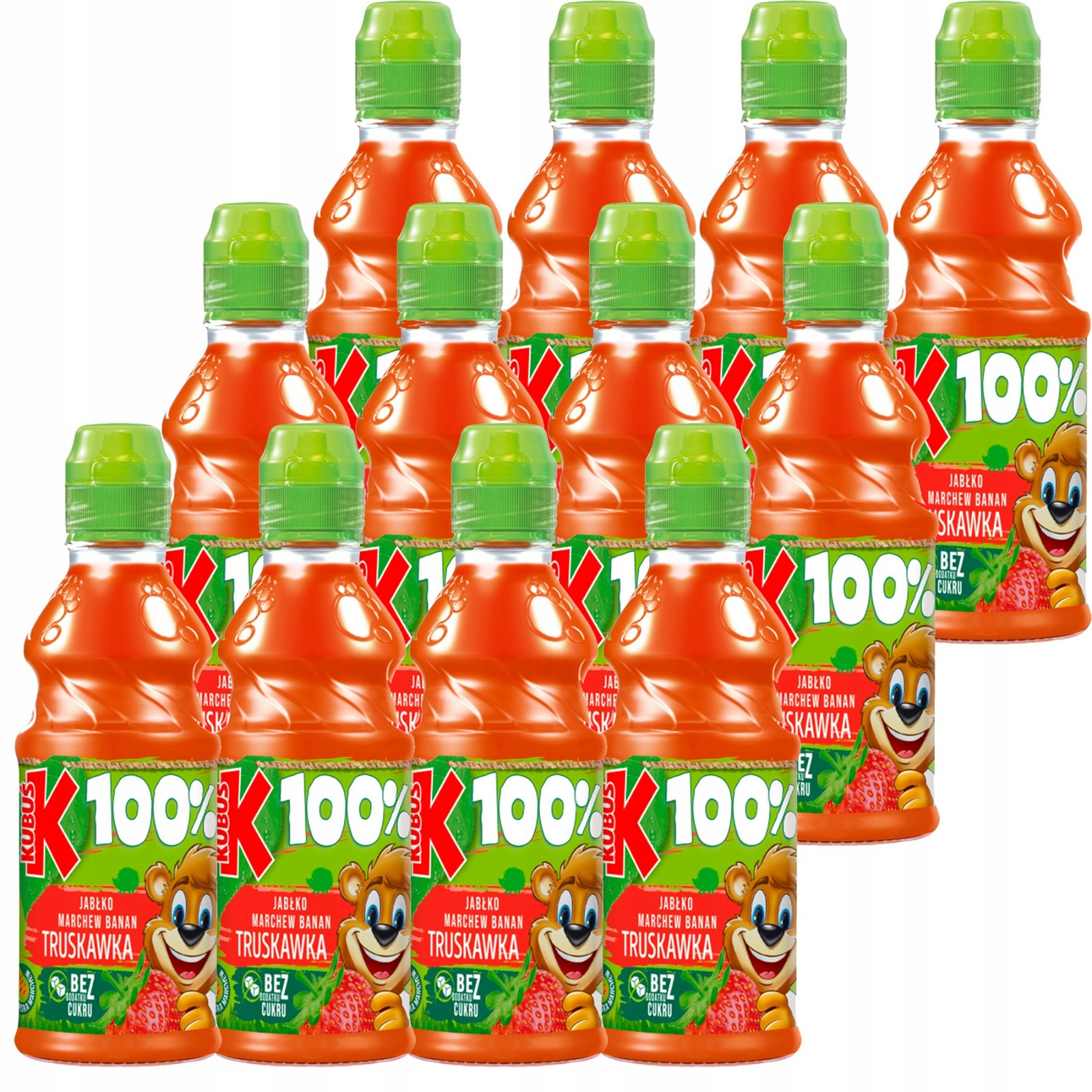 Kubuś 100% šťáva jablko mrkev banán jahoda 300 ml x 12 kusů