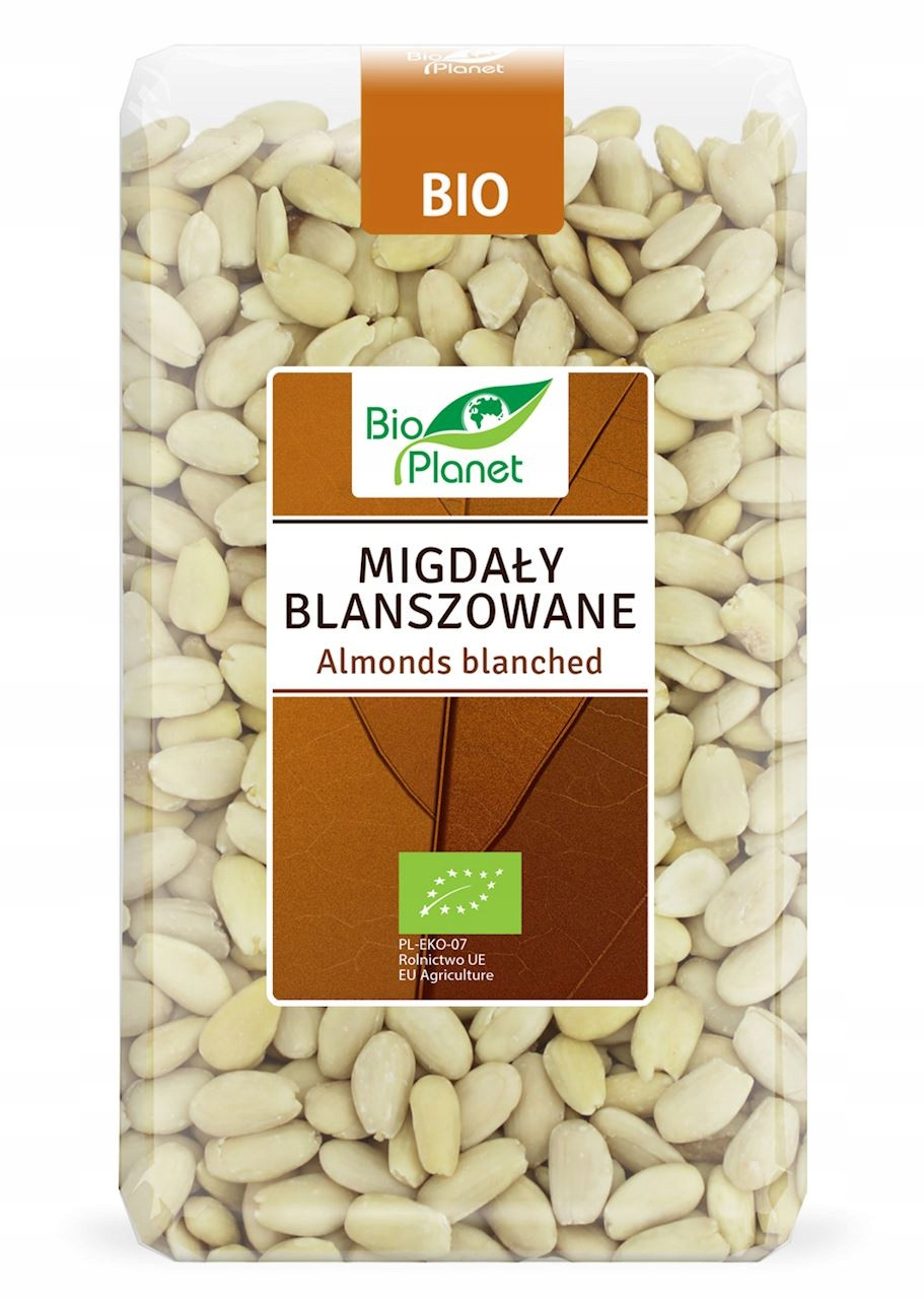Blanšírované Mandle Bio 1 kg Bio Planet