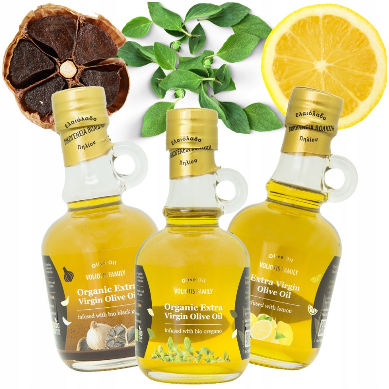 Olivový olej Extra Virgin Citronová příchuť 100% Přírodní Organická 250ml