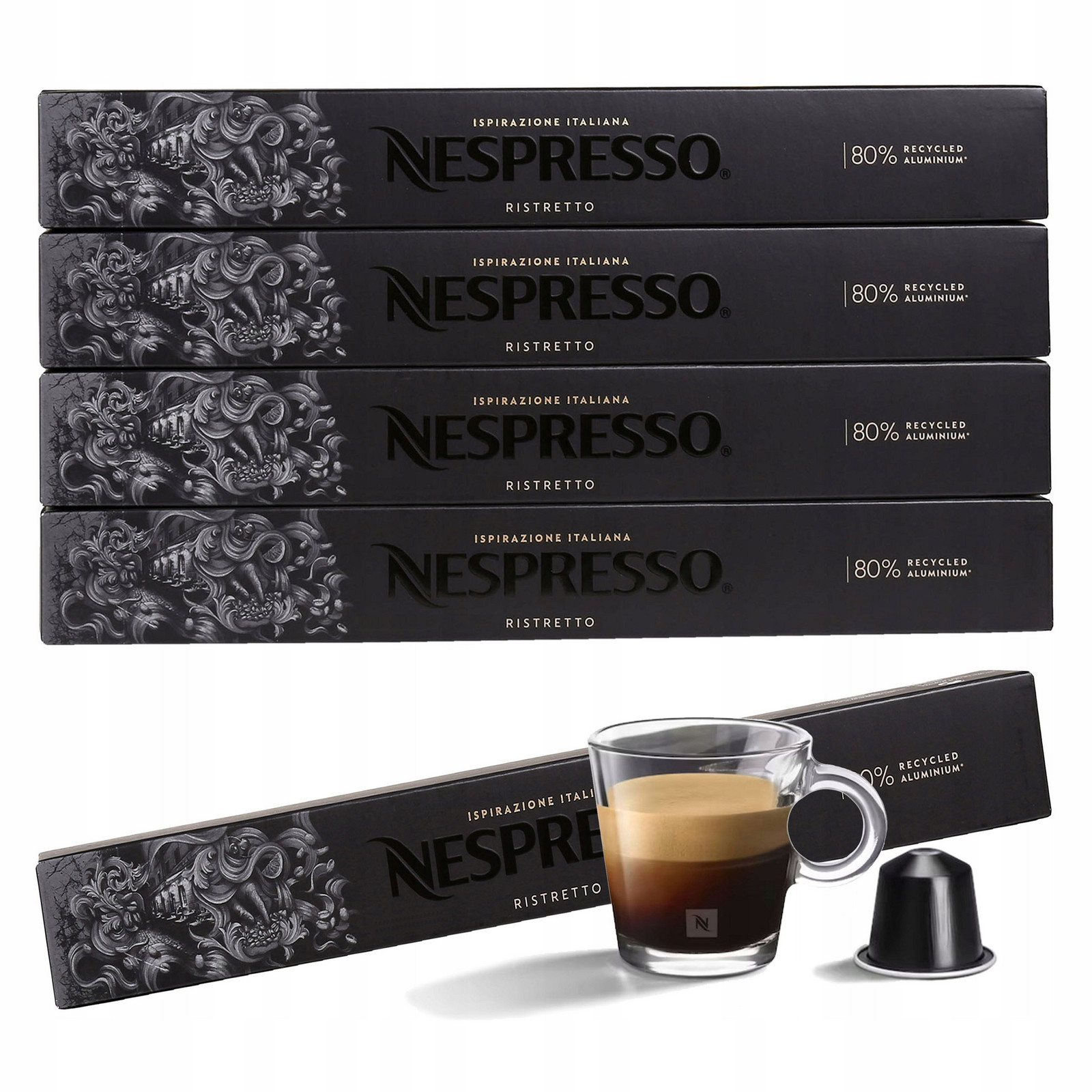 Káva v kapslích s příchutí Ispirazione Ristretto Italiano Nespresso 50 ks