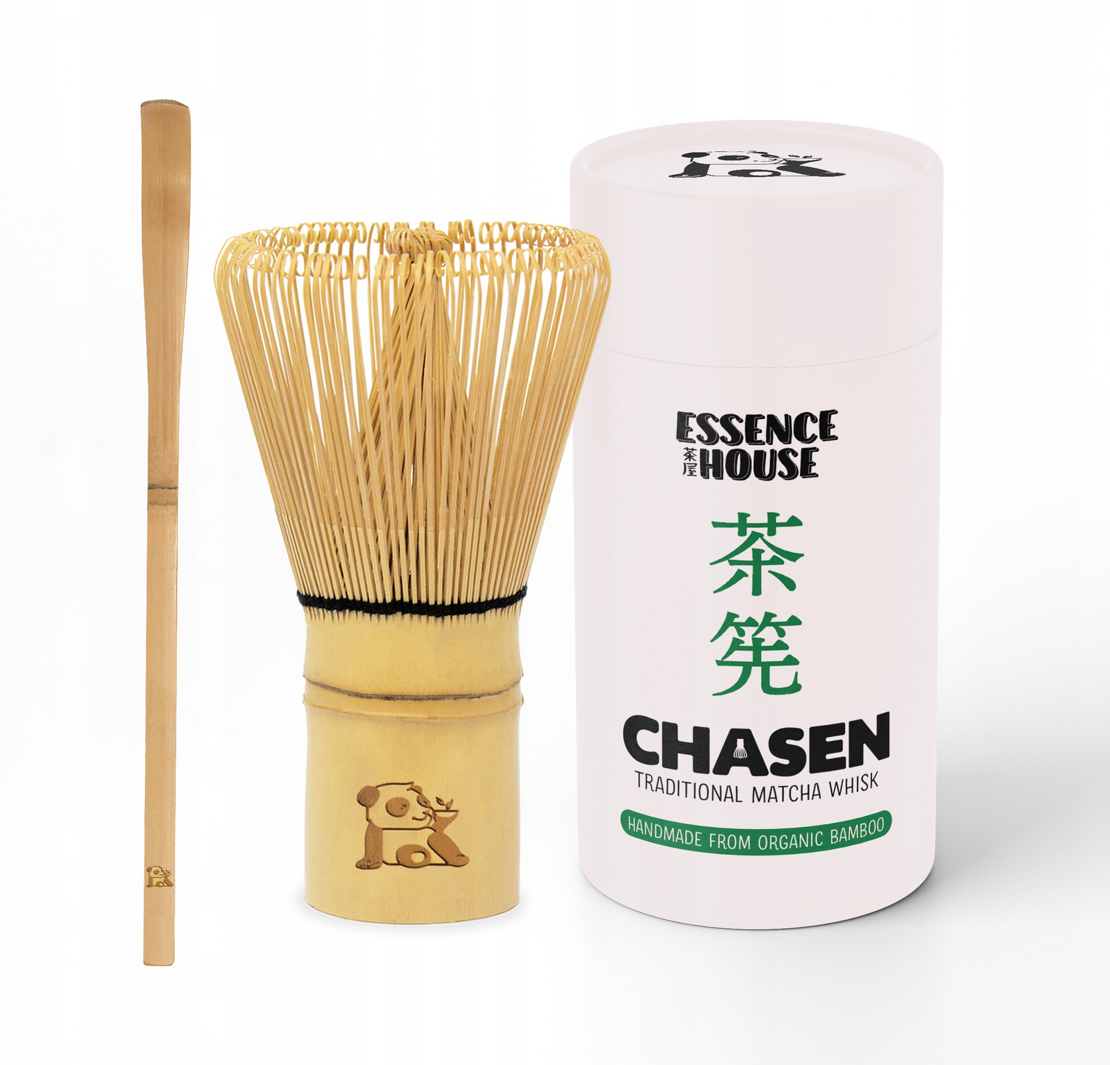 Startovací sada Matcha Bambusová metla (Chasen) Lžička (Chashaku)