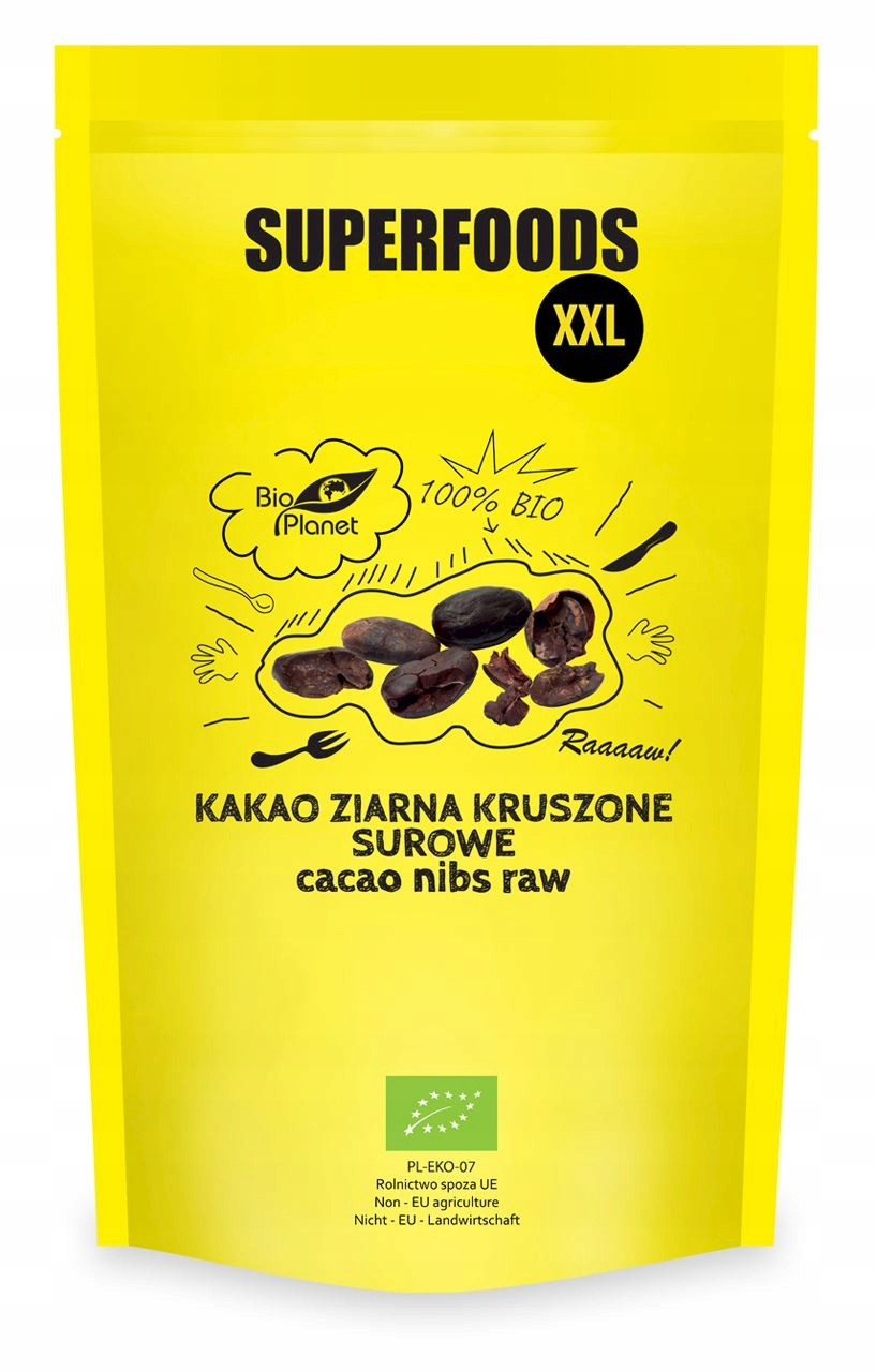 Kakao Surová Zrna Bio 600 g Bio Planet
