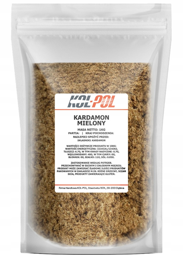 Kardamon mletý 1kg Svěží aromatický přírodní Kol-Pol