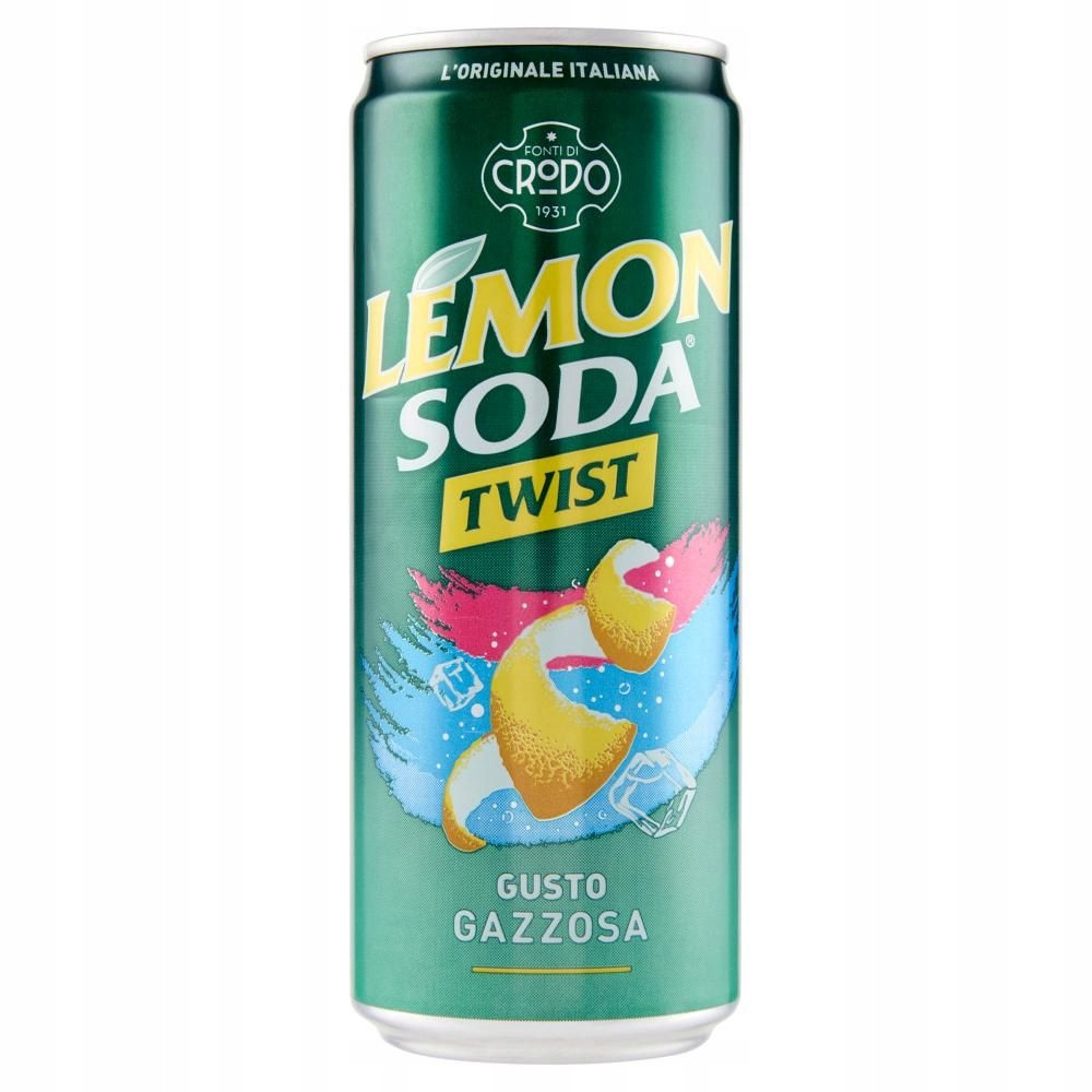 Sada 24x Lemon Soda twist bez cukru 330 ml plechovka italská limonáda