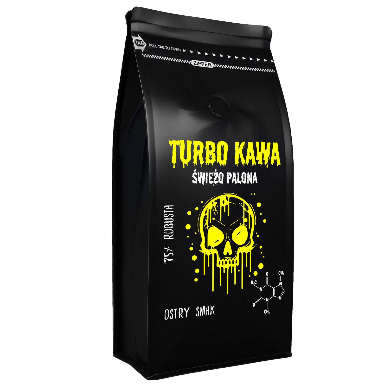 Turbo Káva zrnková Do kávovaru 1kg 75/25 Robusta/Arabica Ostrá Chuť