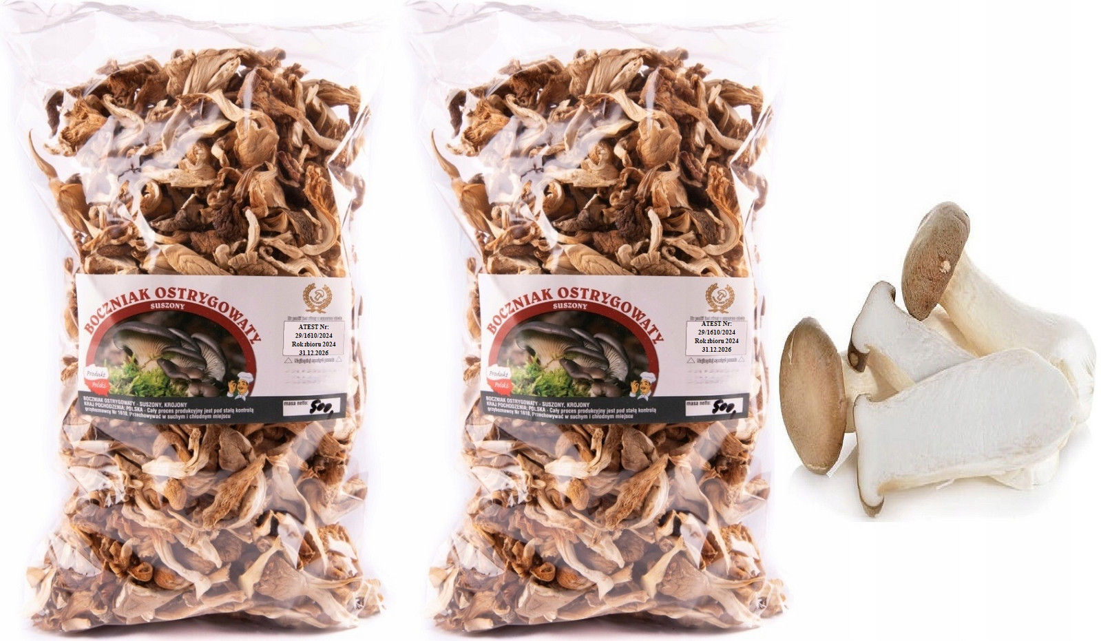 Hlíva Ústřičná Krájená 1kg Pl Atest 2024 Nová Sklizeň sušené houby