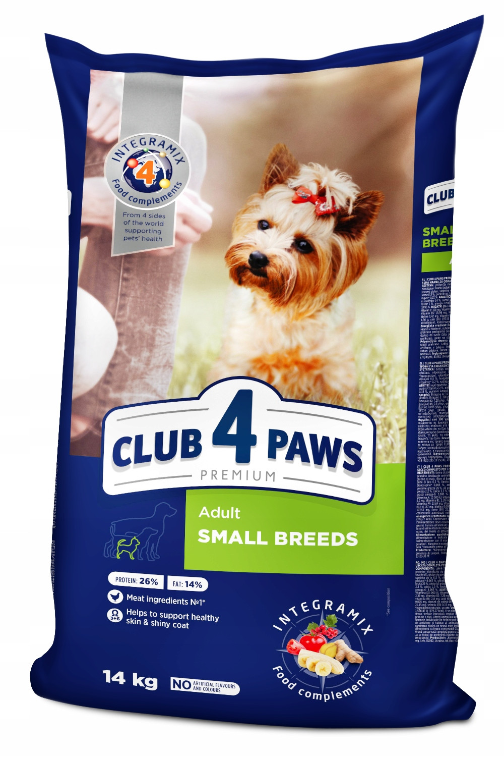 Club 4 Paws suché krmivo pro psy malých plemen 14 kg Dárek