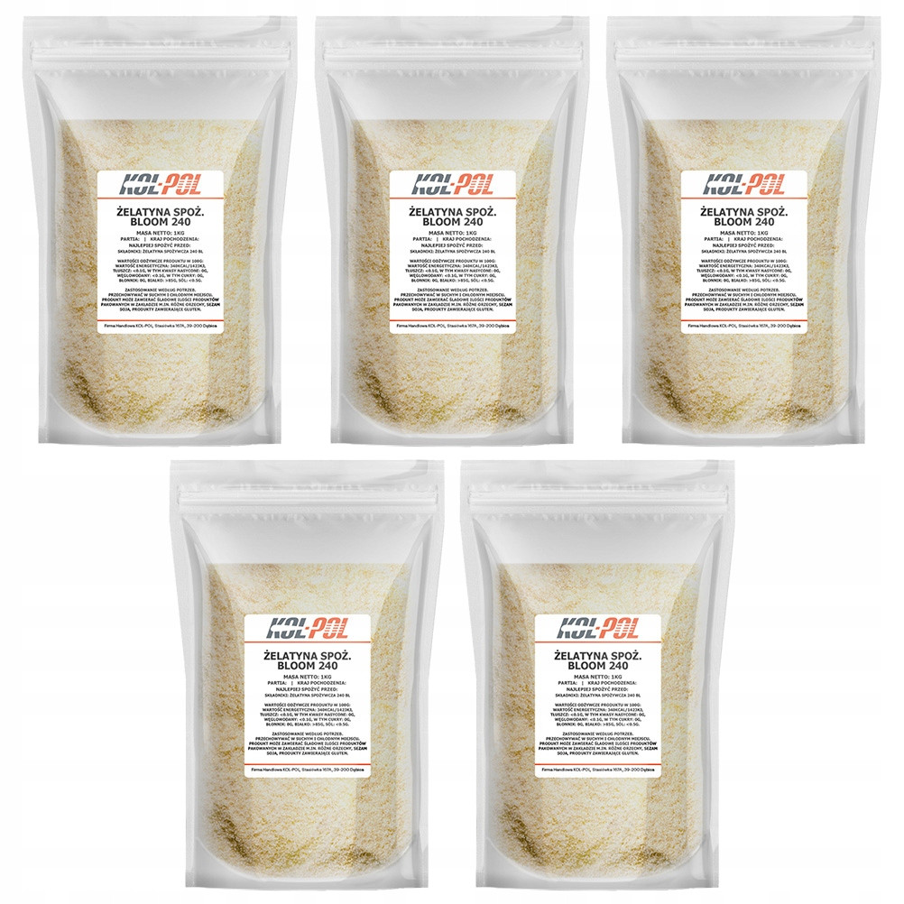 Želatina Potravinářská 240 Bloom 5kg Na klouby kvalita