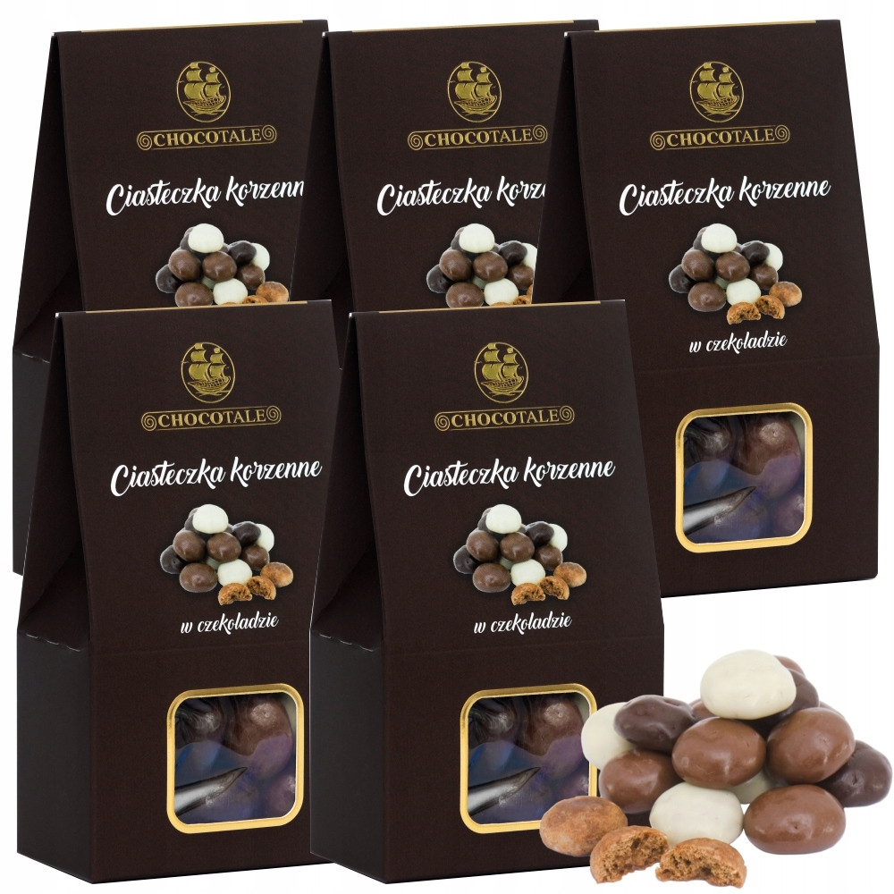 5X Kořeněné Sušenky V Mléčné Čokoládě Bílé Tmavé Chocotale 100G