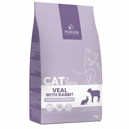 Pokusa Krmivo pro koťata CatLine Telecí s králíkem 3 kg
