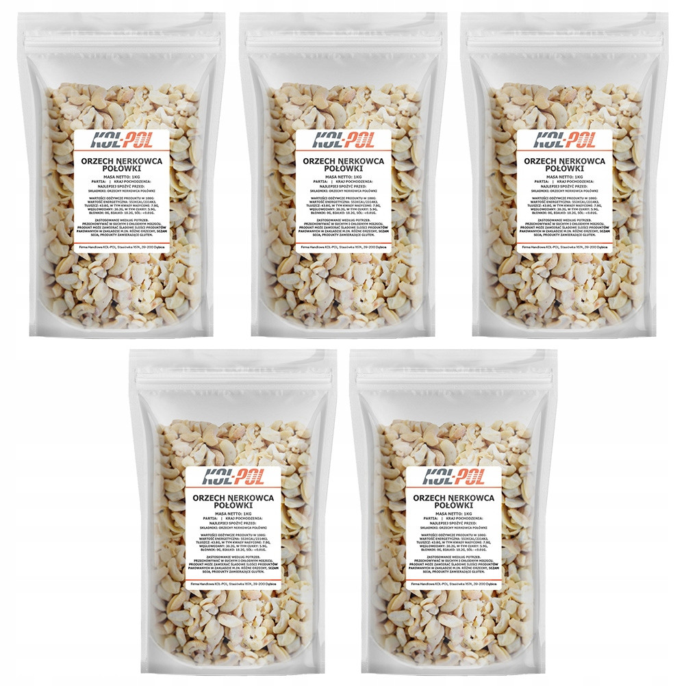 Kešu Ořechy 5kg Půlky kešu ořechy přírodní