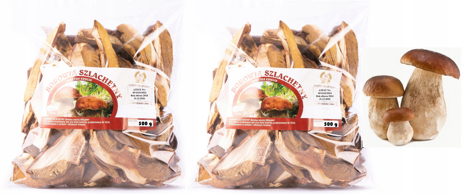 Horský Hříbek 1kg Hrubě Krajany Pl Atest 2024 Nová Sklizeň sušené houby